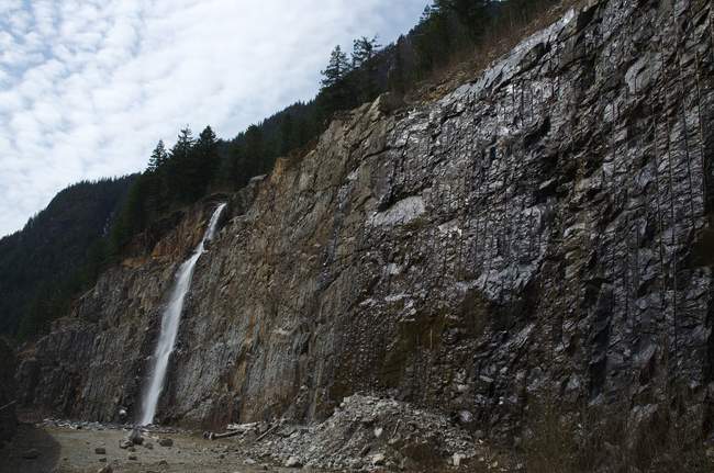 Massive man-made waterfall