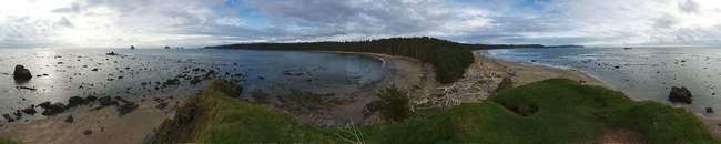360 panorama of the outcrop at the end of Sand Point