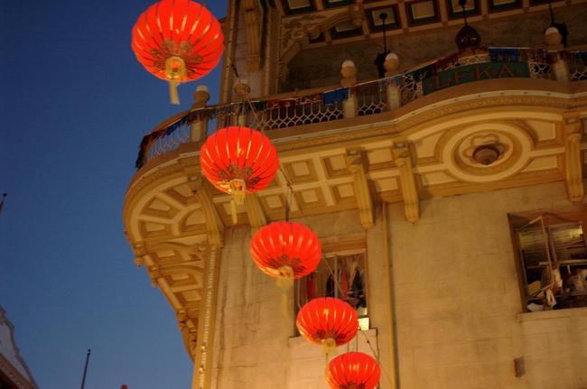 Decorative lights in Chinatown